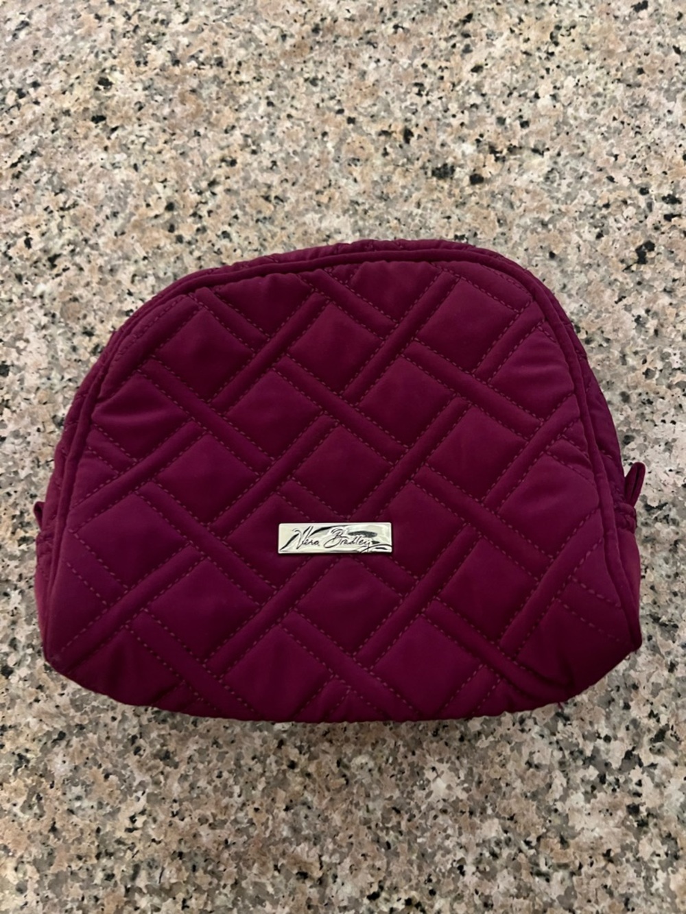 Vera Bradley Quilted Wine Cosmetic Case